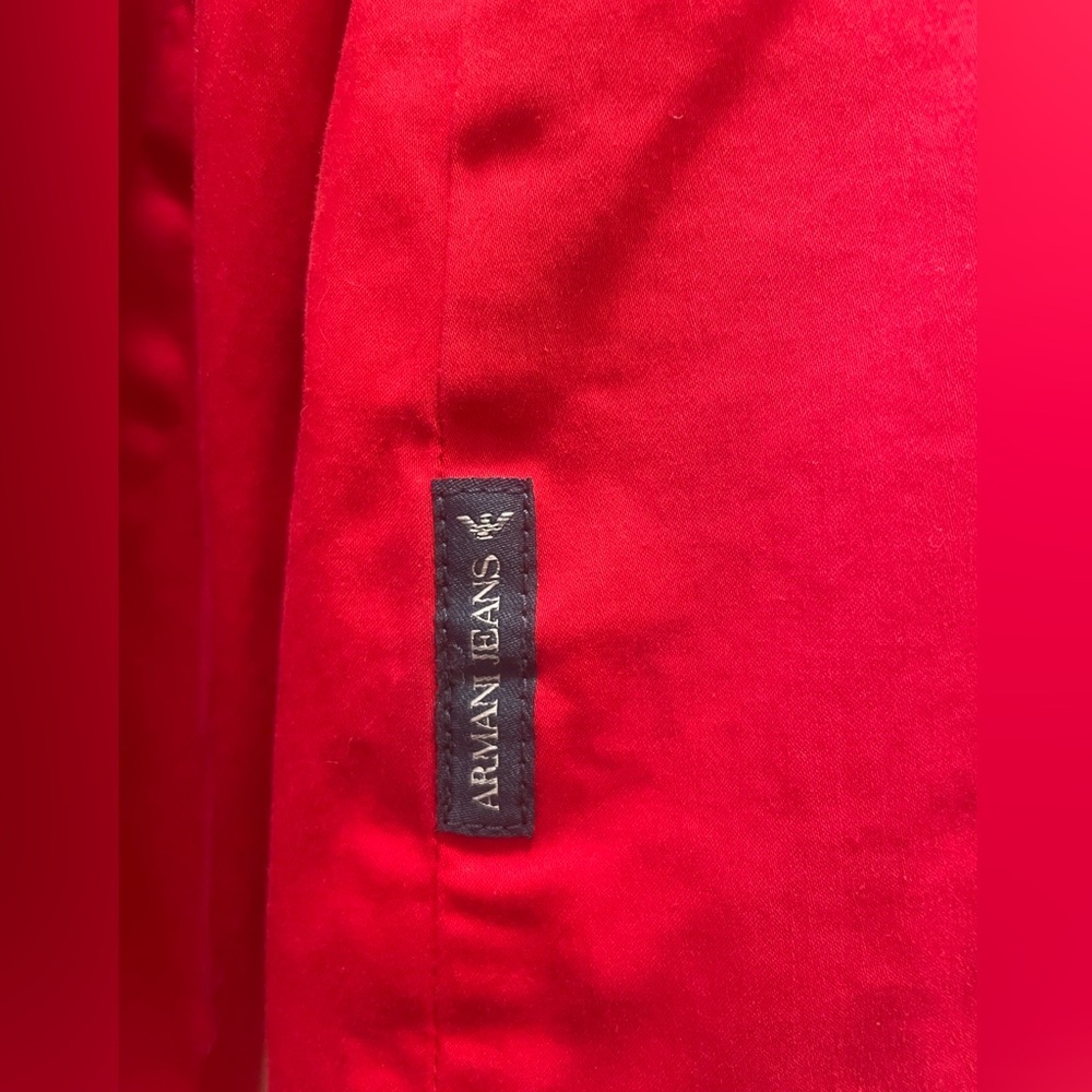 Armani Jeans Red Single-Button Blazer - Picture 4 of 9
